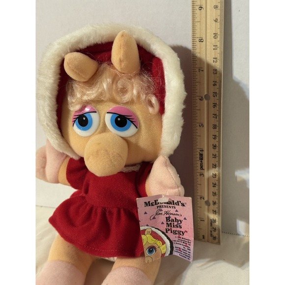 1988 McDonald's Baby Miss Piggy Plush Doll Jim Henson Muppet Babies w/ Tag 10" - Picture 8 of 8